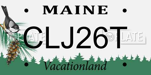 CLJ26T Maine License Plate