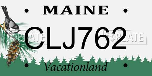 CLJ762 Maine License Plate