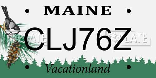 CLJ76Z Maine License Plate