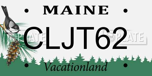 CLJT62 Maine License Plate
