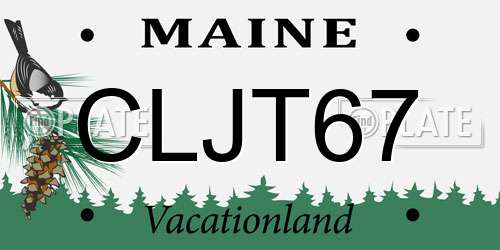 CLJT67 Maine License Plate