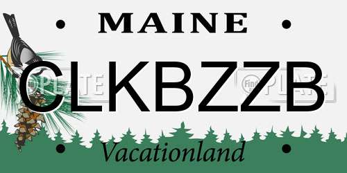CLKBZZB Maine License Plate