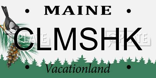 CLMSHK Maine License Plate