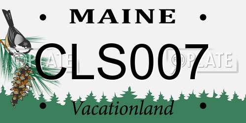 CLS007 Maine License Plate