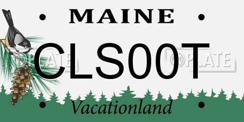 CLS00T Maine License Plate
