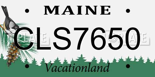 CLS7650 Maine License Plate