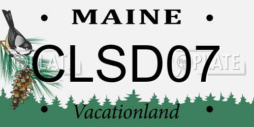 CLSD07 Maine License Plate