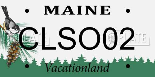 CLSO02 Maine License Plate