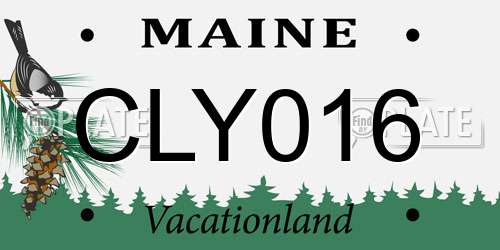 CLY016 Maine License Plate