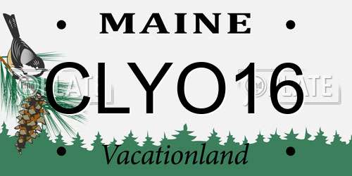 CLYO16 Maine License Plate