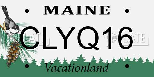 CLYQ16 Maine License Plate
