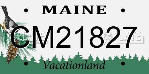 CM21827 Maine License Plate