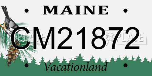 CM21872 Maine License Plate