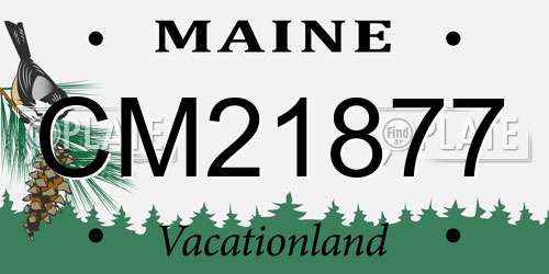 CM21877 Maine License Plate