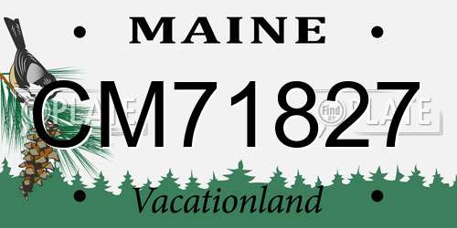 CM71827 Maine License Plate