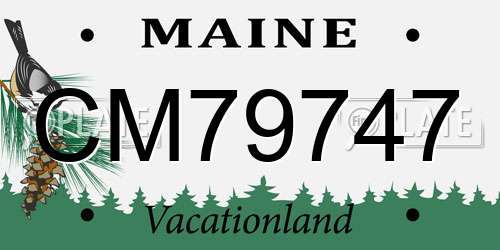 CM79747 Maine License Plate