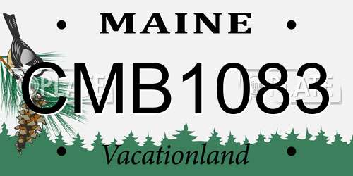 CMB1083 Maine License Plate