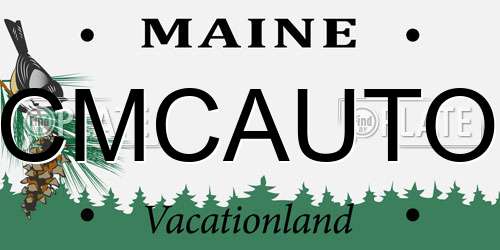 CMCAUTO Maine License Plate