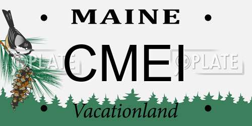 CMEI Maine License Plate