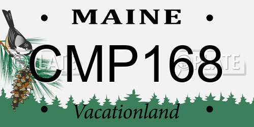 CMP168 Maine License Plate