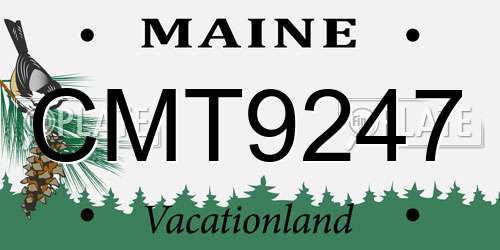 CMT9247 Maine License Plate