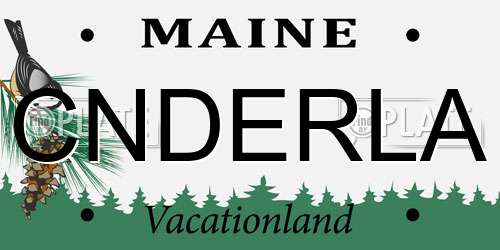 CNDERLA Maine License Plate