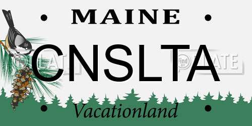 CNSLTA Maine License Plate