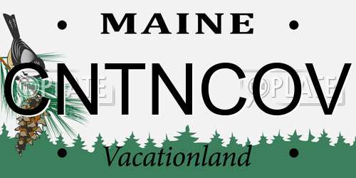 CNTNCOV Maine License Plate