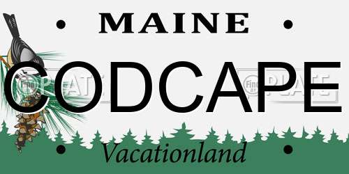 CODCAPE Maine License Plate