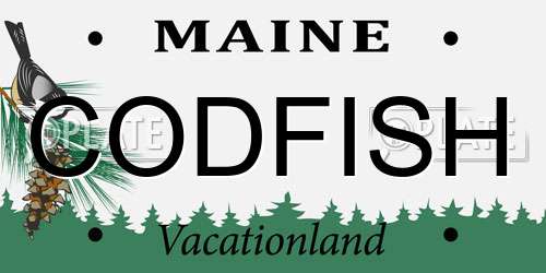 CODFISH Maine License Plate
