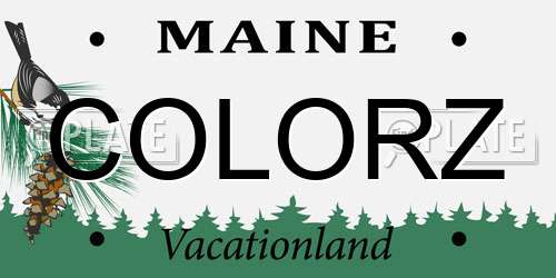 COLORZ Maine License Plate