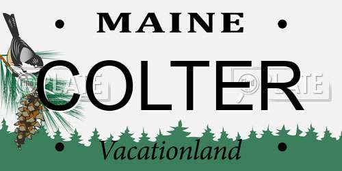 COLTER Maine License Plate