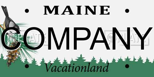 COMPANY Maine License Plate