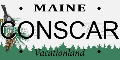 CONSCAR Maine License Plate