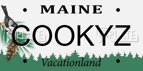 COOKYZ Maine License Plate