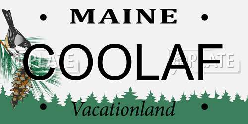 COOLAF Maine License Plate