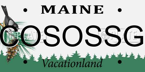 COSOSSG Maine License Plate