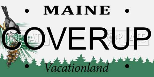 COVERUP Maine License Plate