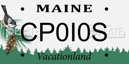 CP0I0S Maine License Plate