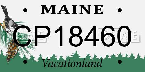 CP18460 Maine License Plate
