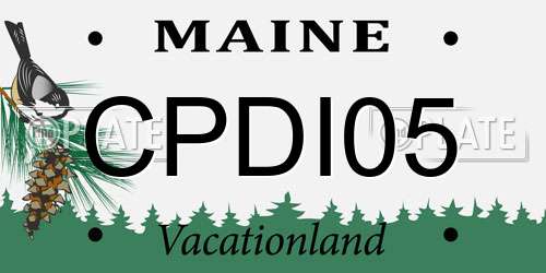 CPDI05 Maine License Plate