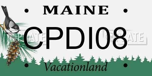CPDI08 Maine License Plate