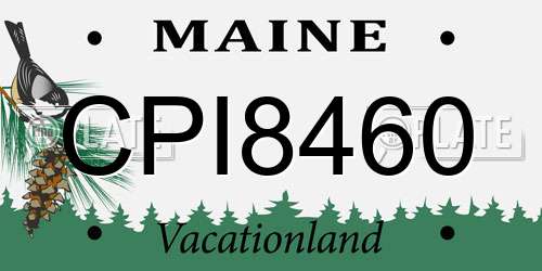 CPI8460 Maine License Plate