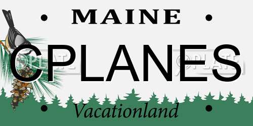 CPLANES Maine License Plate