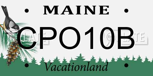 CPO10B Maine License Plate