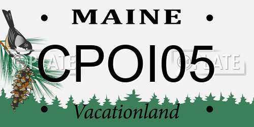 CPOI05 Maine License Plate
