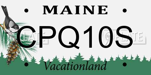 CPQ10S Maine License Plate