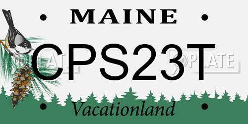 CPS23T Maine License Plate