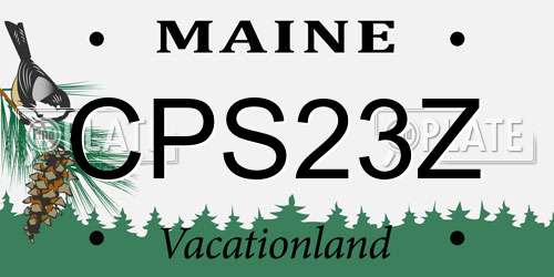 CPS23Z Maine License Plate