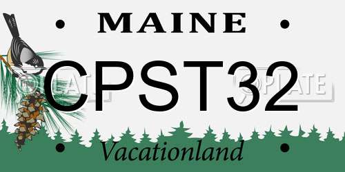 CPST32 Maine License Plate